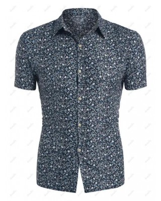 Ditsy Print Short Sleeve Shirt