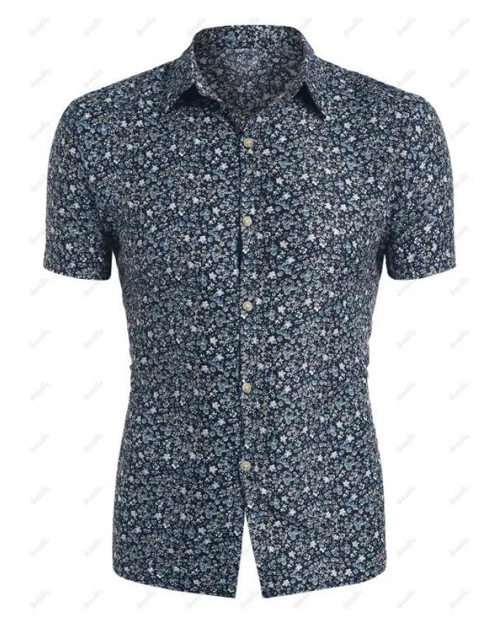 Ditsy Print Short Sleeve Shirt