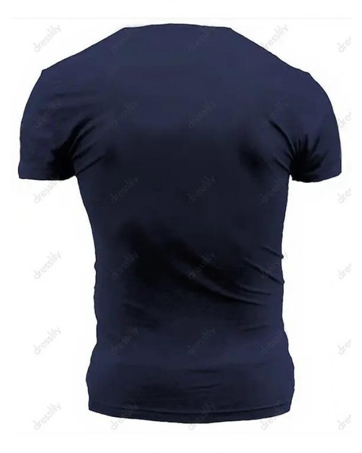 Slogan Character Print Graphic T-shirt Round Neck Short Sleeve Casual Tee