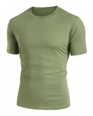 Summer T Shirt Basic T Shirt  Plain Color Casual Short Sleeve Tee