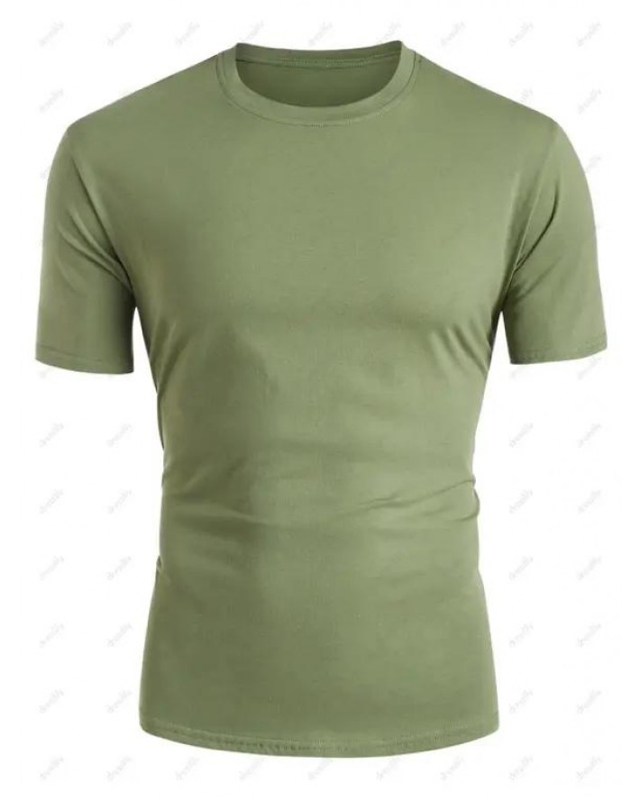 Summer T Shirt Basic T Shirt  Plain Color Casual Short Sleeve Tee