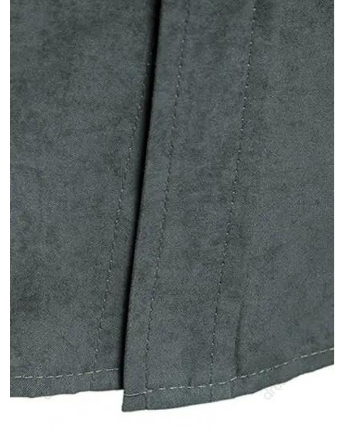 Formal Shirt Plain Color Turn Down Collar Long Sleeves Button-up Shirt