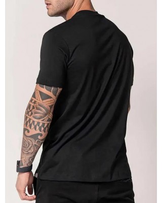 Slogan Graphic Print T Shirt Short Sleeve Round Neck Casual Tee