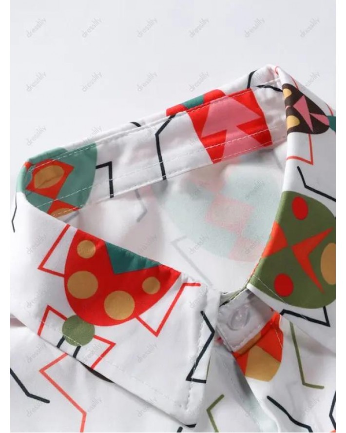 Allover Insect Print Button Up Shirt