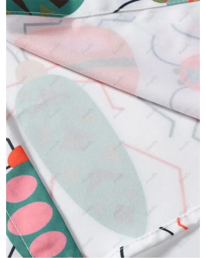 Allover Insect Print Button Up Shirt