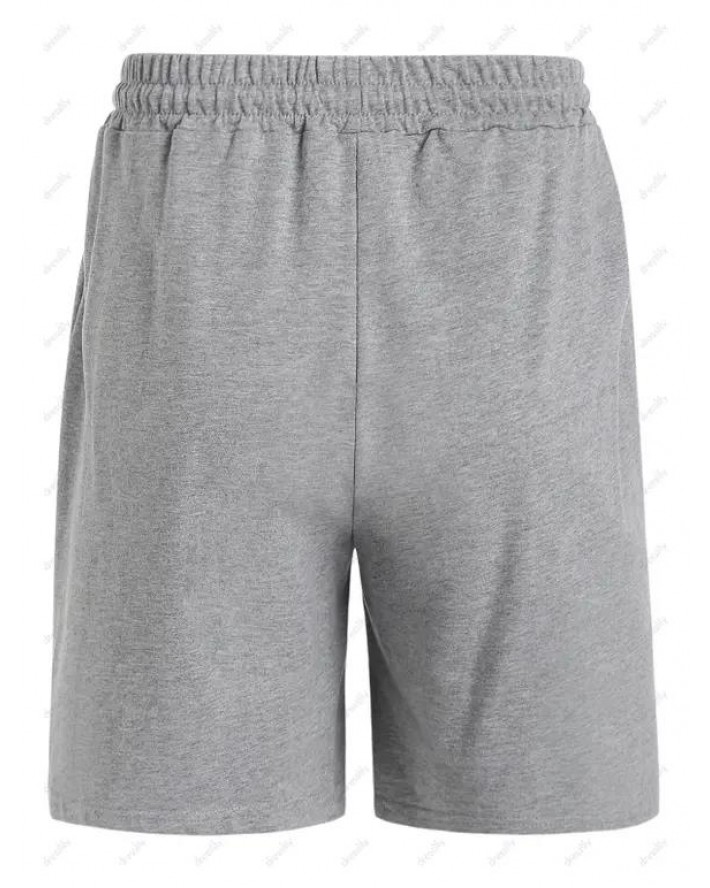 Pure Color Cotton Basic Drawstring Shorts Summer Casual Home Stay Sporting Shorts Jogging