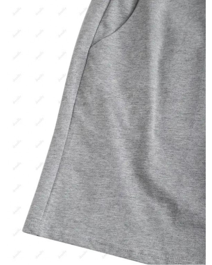 Pure Color Cotton Basic Drawstring Shorts Summer Casual Home Stay Sporting Shorts Jogging