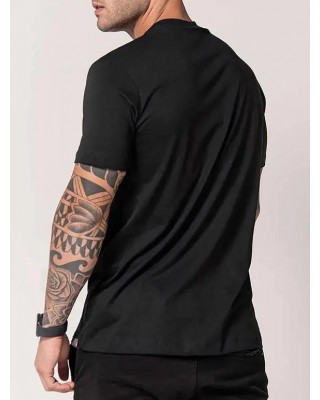 Colorful Slogan Print Casual T Shirt Short Sleeve Round Neck Tee