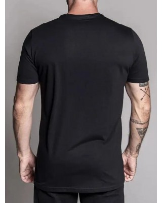 Cross Star Graphic Print Casual T Shirt Short Sleeve Round Neck Tee
