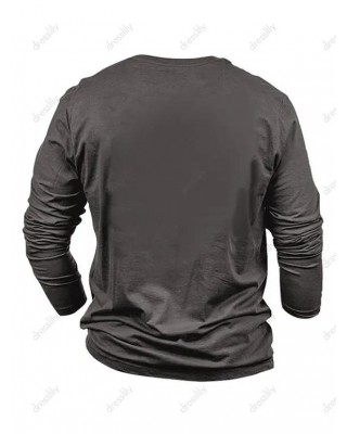 Graphic T Shirt Letter Bike Print Round Neck Long Sleeve Casual Tee