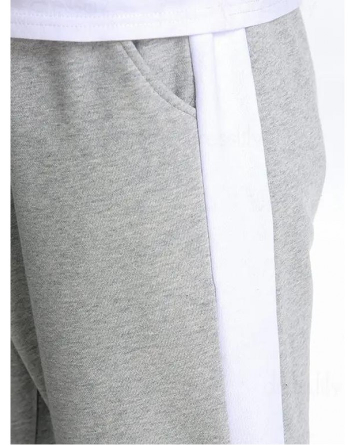 Contrast Colorblock Sweatpants Elastic Waist Drawstring Sport Jogger Pants