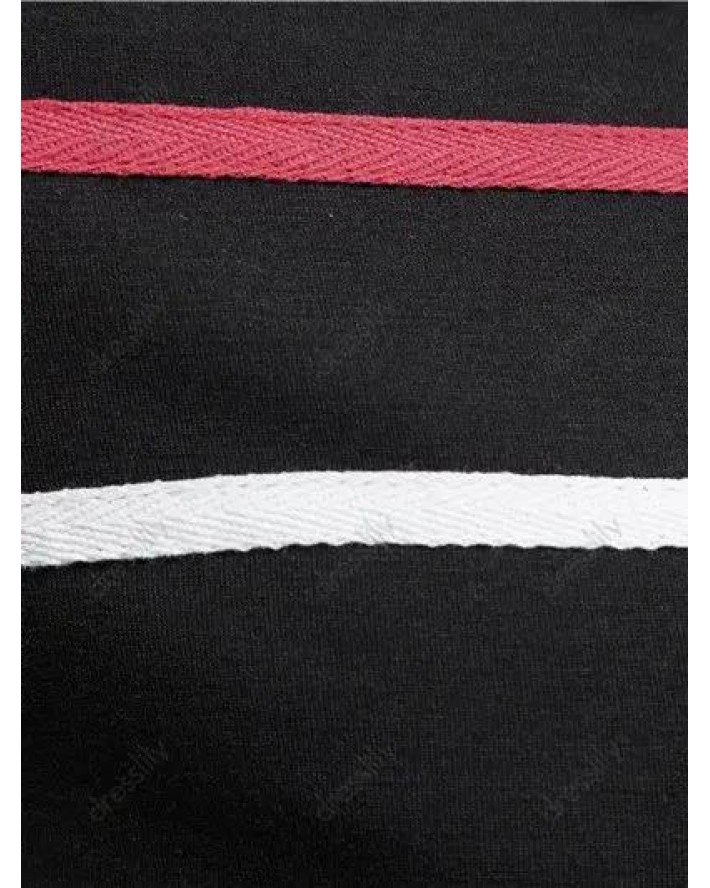 Casual Summer T Shirt Half Button Striped Print Short Sleeve Turn Down Collar Tee