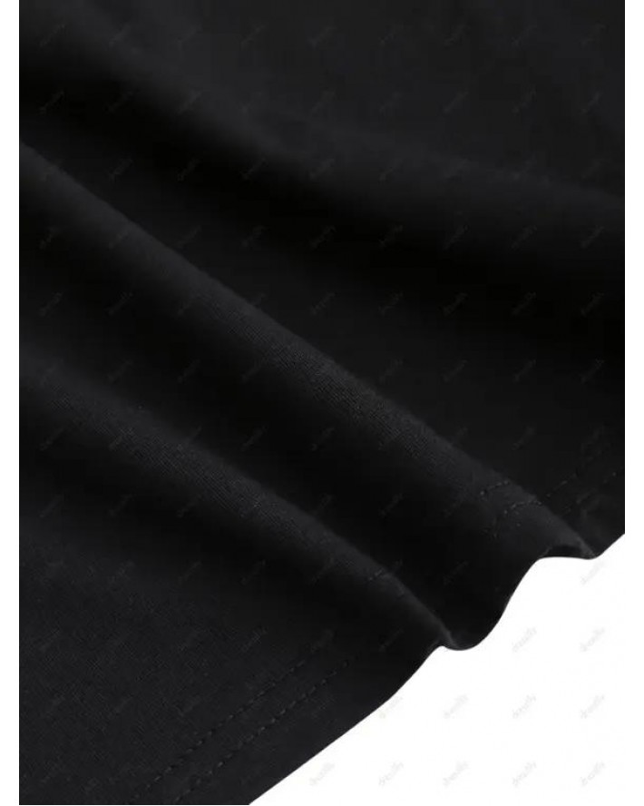 Basic T Shirt Cotton Black Tee Plain Color Short Sleeve Summer T Shirt