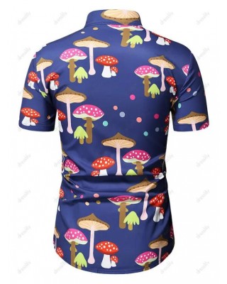 Colorful Mushroom Polka Dot Shirt
