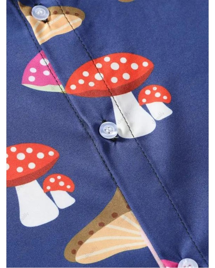 Colorful Mushroom Polka Dot Shirt