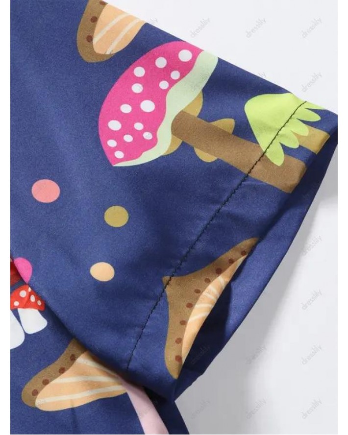 Colorful Mushroom Polka Dot Shirt