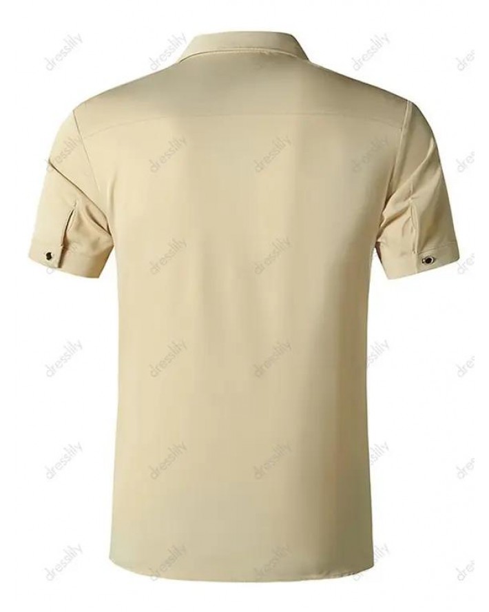Snake Eagle Embroidered Button Up Shirt