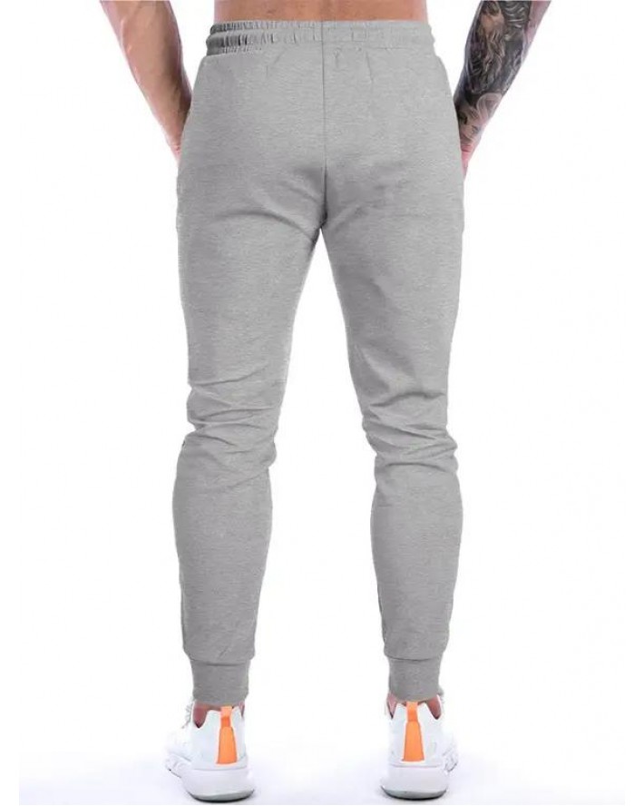 Casual Jogger Pants Patchwork Beam Feet Drawstring Pockets Long Sports Sweatpants