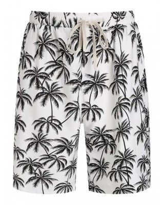 Coconut Tree Print Vacation Board Shorts