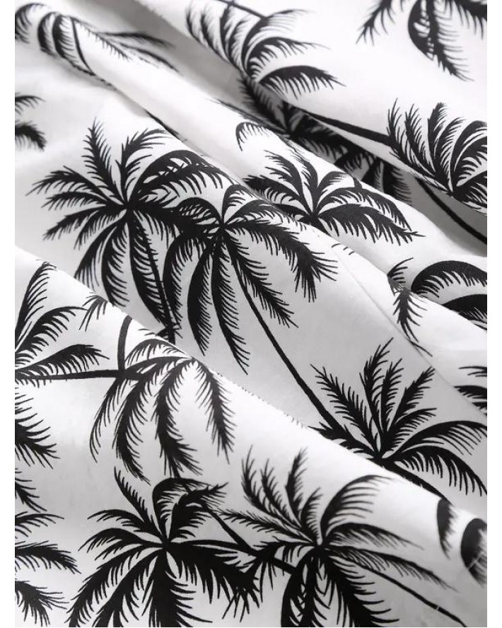 Coconut Tree Print Vacation Board Shorts