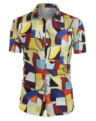 Colorful Geometric Short Sleeve Shirt