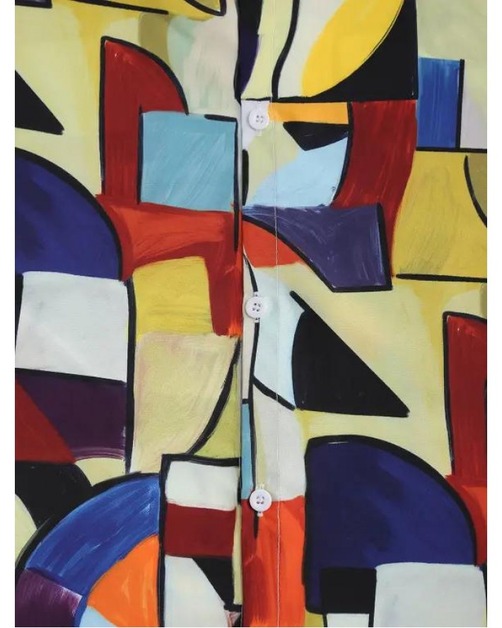 Colorful Geometric Short Sleeve Shirt