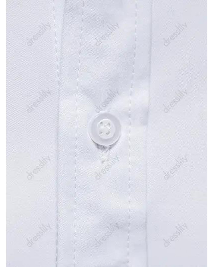 Casual Shirt Printed Insert Colorblock Mock Pockets Long Sleeve Turn Down Collar Button-up Shirt