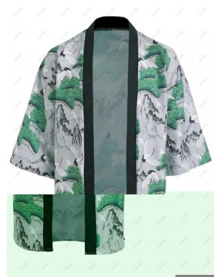 Chinese Landscape Painting Kimono Cardigan Shirt
