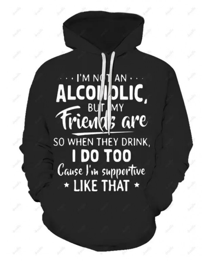 Slogan Hoodie Pocket Drawstring Long Sleeve Sweatshirt With Hood