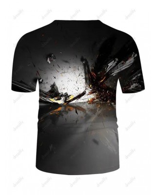 Abstract Print Short Sleeve T-shirt