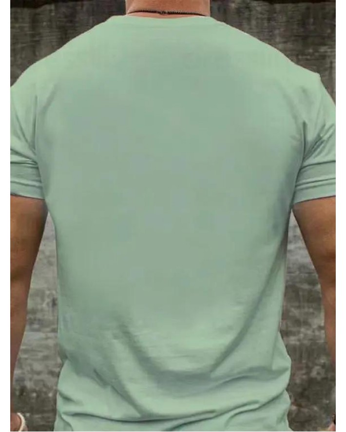 Slogan Print T Shirt Cotton Round Neck Short Sleeve Top