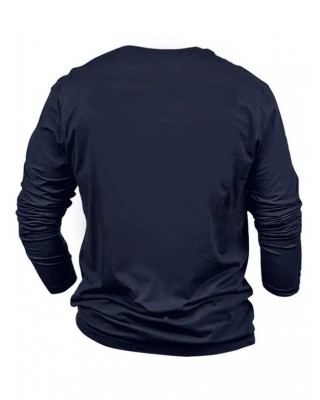 RETIRED Slogan Print Graphic T-shirt Long Sleeve Round Neck Casual Tee