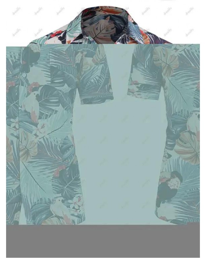 Pocket Rainforest Print Short Sleeves T-Shirt