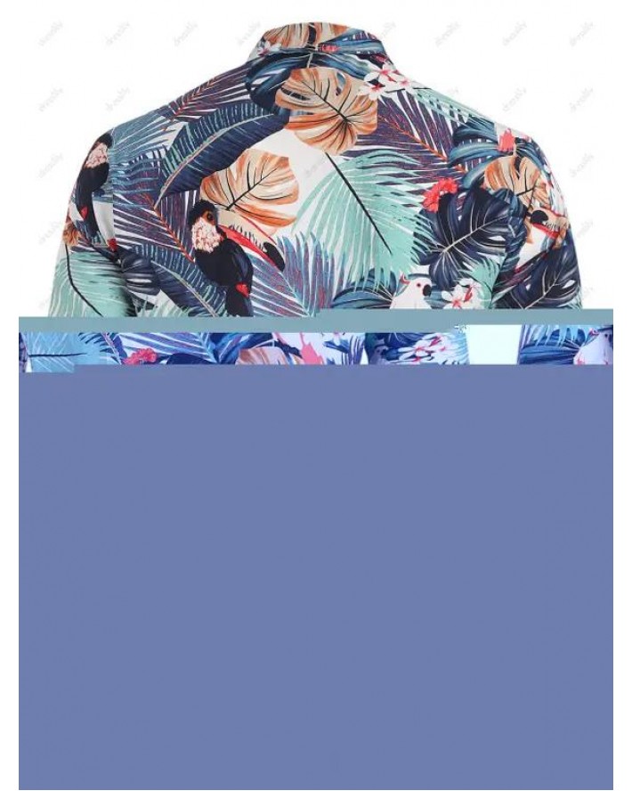 Pocket Rainforest Print Short Sleeves T-Shirt