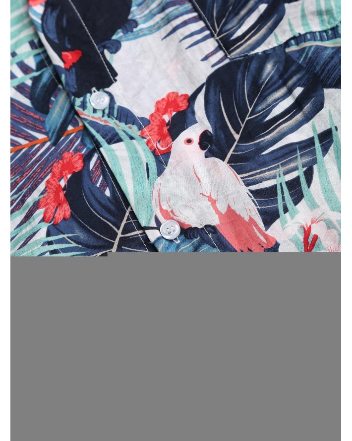 Pocket Rainforest Print Short Sleeves T-Shirt
