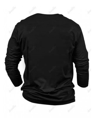 I'M BROKEN Letter Slogan Print T-shirt Long Sleeve Round Neck Casual Tee