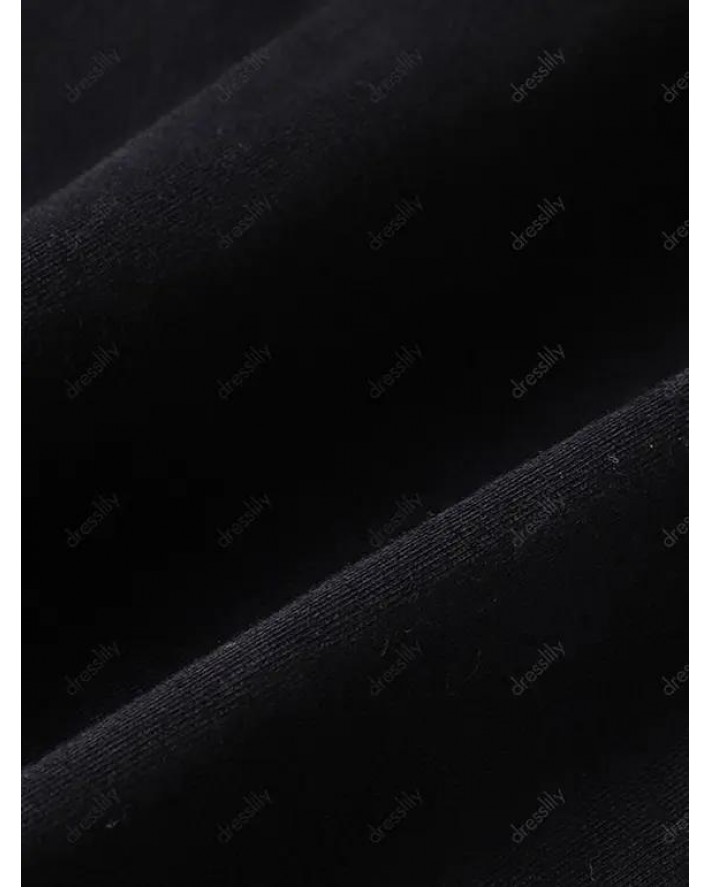 I'M BROKEN Letter Slogan Print T-shirt Long Sleeve Round Neck Casual Tee