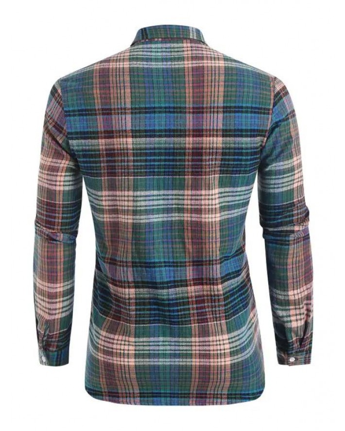 Plaid Print Flannel Casual Shirt