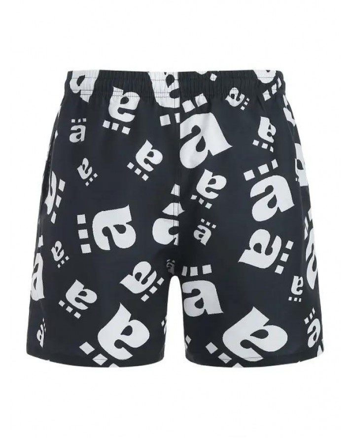 Letter Print Logomania Drawstring Board Shorts